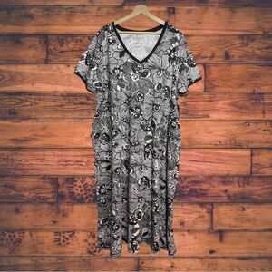 5‎ for $25🔥Dreams & Co. Black Floral Mumu Nightgown 2X Petite (26/28)